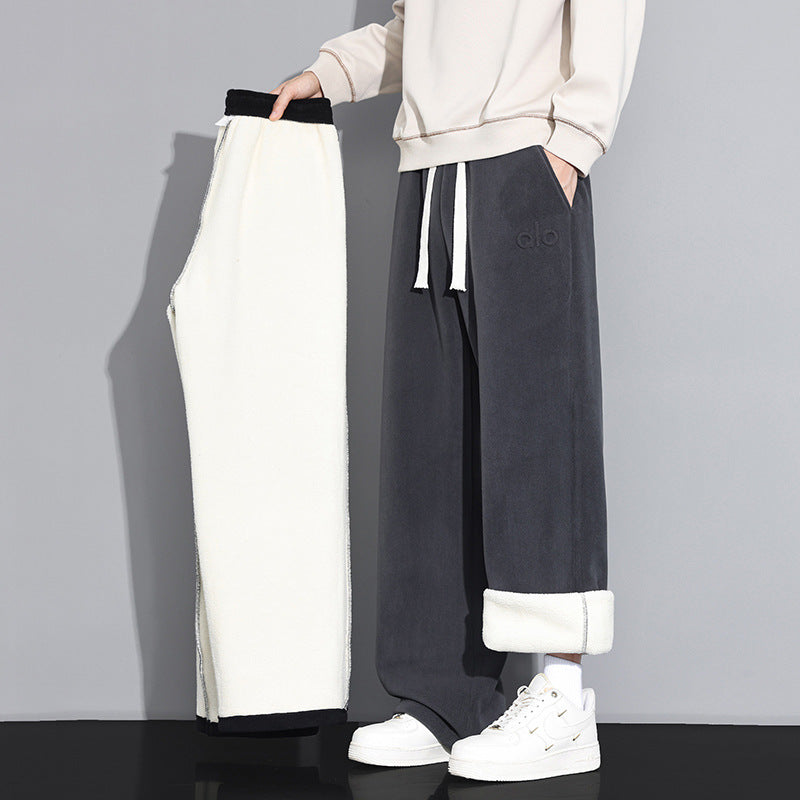 Unisex Lässige Relaxed Fit Plüschhose