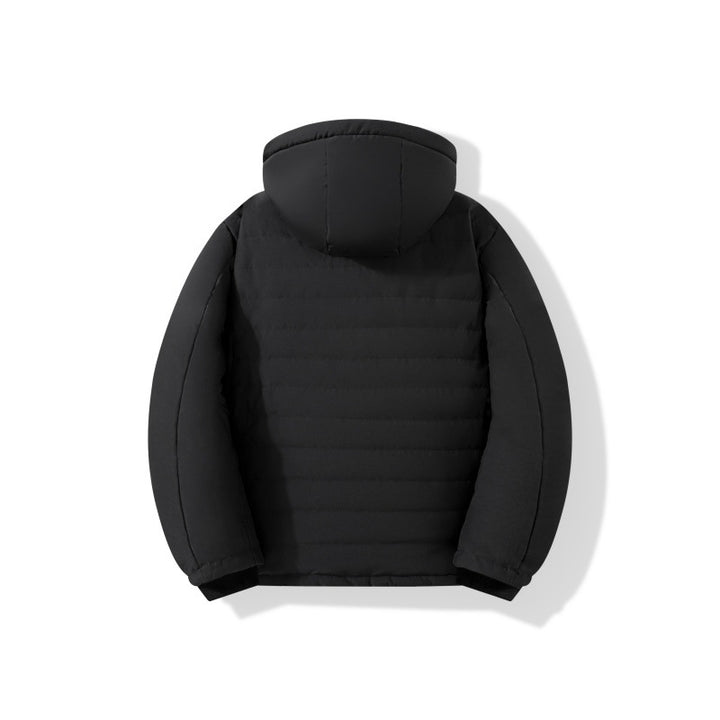 Herren Wattierte Kapuzenjacke mit Teddyfutter, winddichter Außenhülle & Reißverschlusstaschen Drune