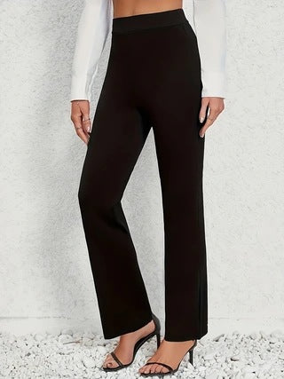 Damen elegante Stretch-Longpants mit weitem Bein Drune