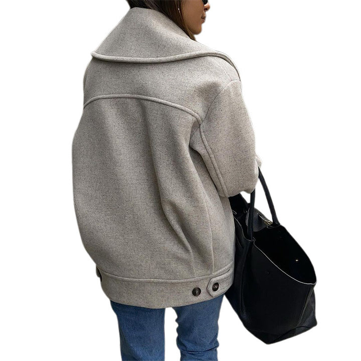 Damen Oversized Wollmantel Drune