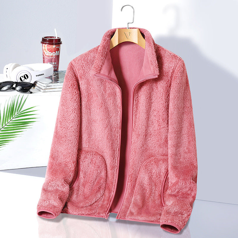 Damen Fleecejacke mit hohem Kragen Drune