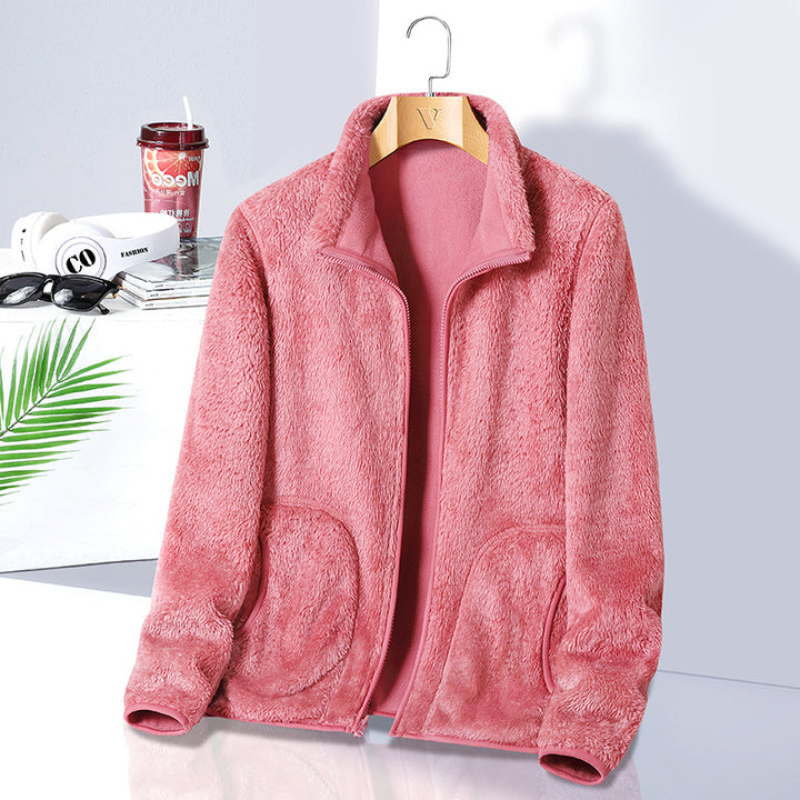 Damen Fleecejacke mit hohem Kragen Drune