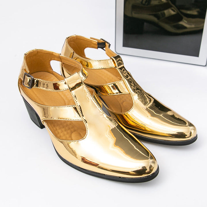 Damen Elegante Metallic Heels mit verstellbarem Riemen Drune