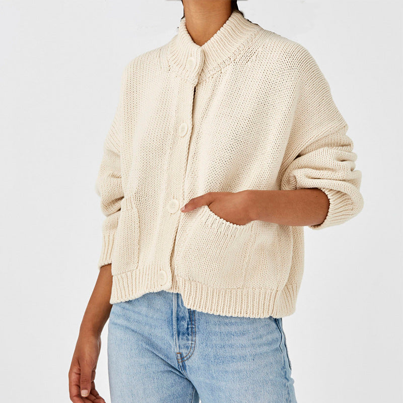 Damen Strickjacke im lässigen Schnitt mit Knopfdetails Drune