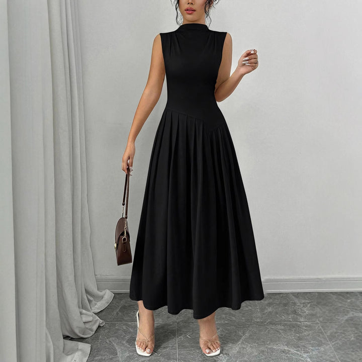 Damen Elegantes Maxikleid mit Plissee-Details Drune