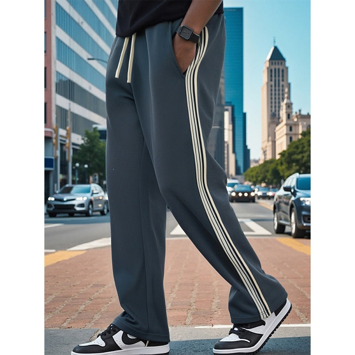 Herren Sportliche Freizeithose mit Kontraststreifen Drune