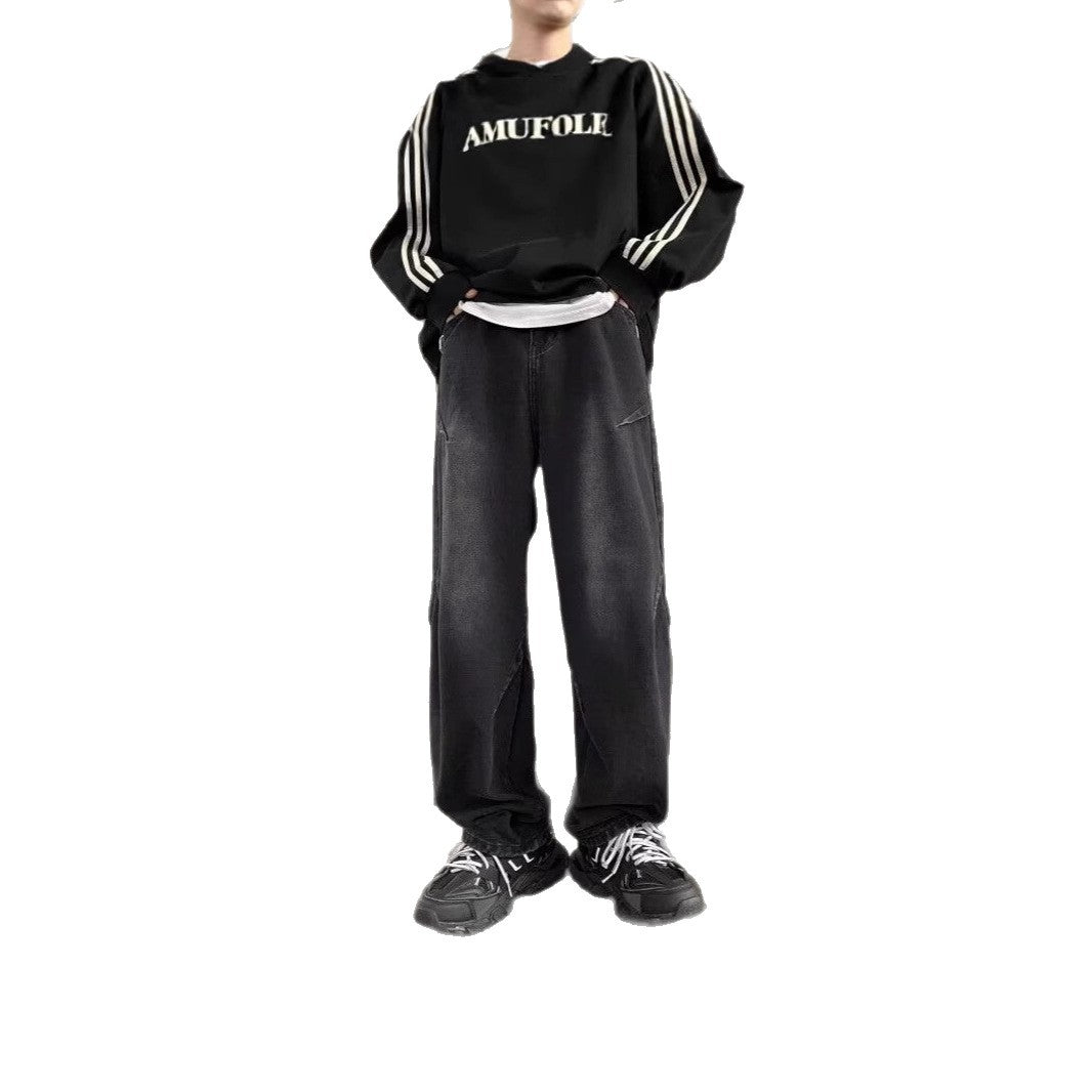 Herren Weitgeschnittene Cargo-Jeans Drune
