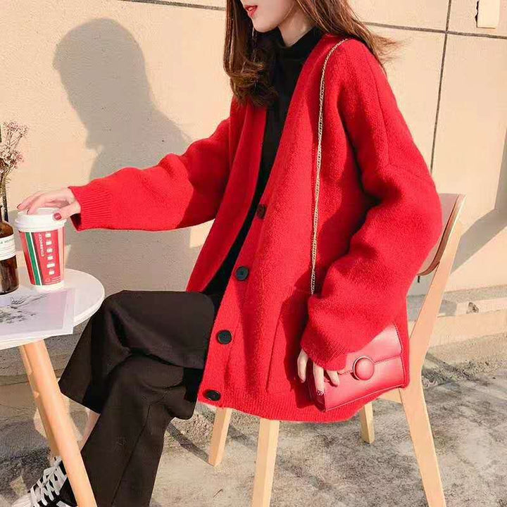 Damen Modische Strickjacke mit weichem Material und innovativem Schnitt Drune