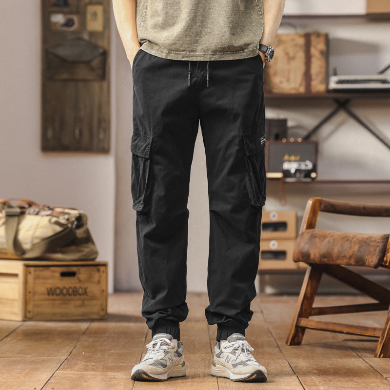 Herren Cargo-Jogginghose im Utility-Style mit verstärkten Klappentaschen und elastischem Saum Drune