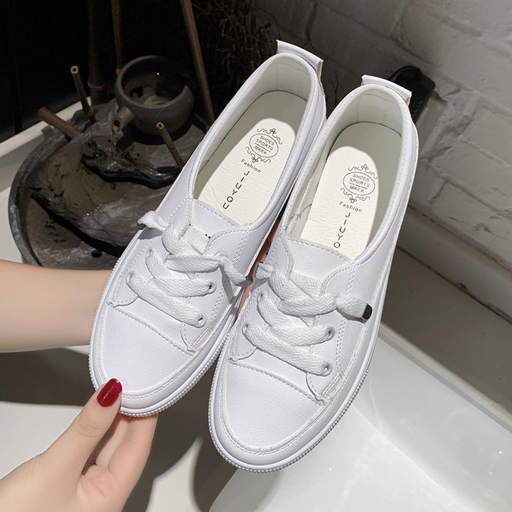 Damen Minimalistische Low-Top Sneaker aus Kunstleder mit gepolstertem Komfortfußbett Drune