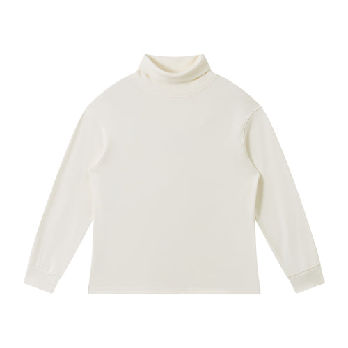 Damen Feinstrukturierter Rollkragen‑Sweater aus Baumwollmix mit Raglanärmeln Drune