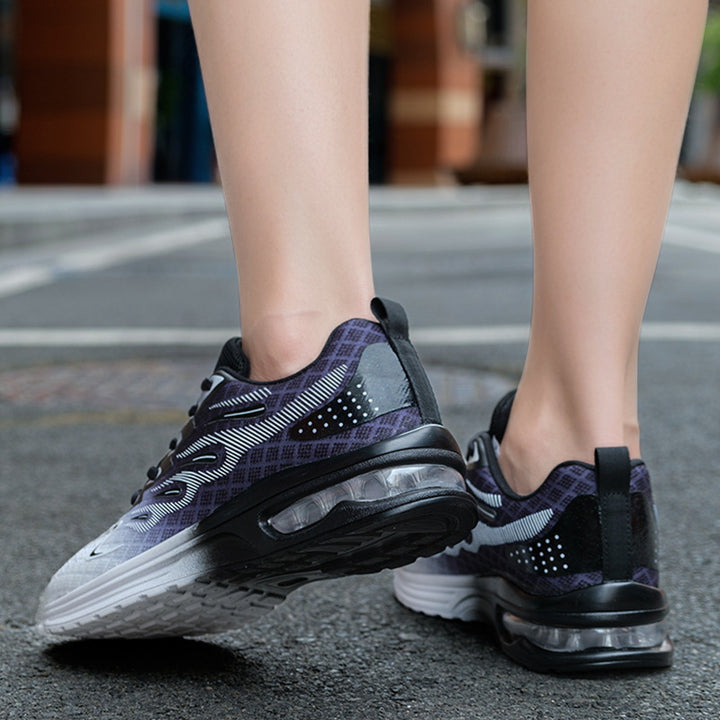 Damen nan leistungsorientierter Fitnesssneaker mit sichtbarer Luftdämpfung und nahtlosem Strickobermaterial Drune