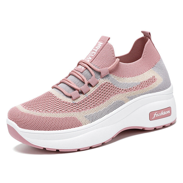 Damen Sportliche Sneakers mit atmungsaktiver Strick-Oberfläche und flexibler Sohle Drune