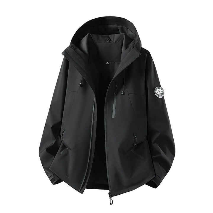Herren Wasserdichte Softshell-Jacke mit Kapuze und atmungsaktiver Membran Drune