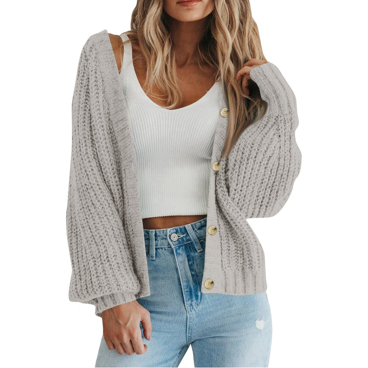 Damen Strickjacke mit grobem Muster und modischem Schnitt Drune