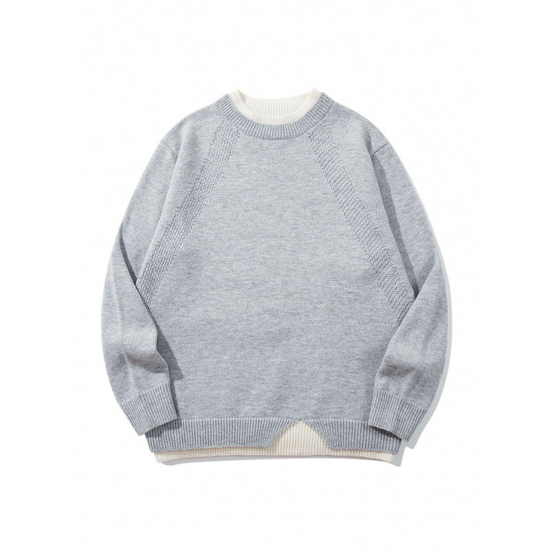Unisex Feinstrickpullover mit Raglannaht und dreieckigem Saumbesatz Drune