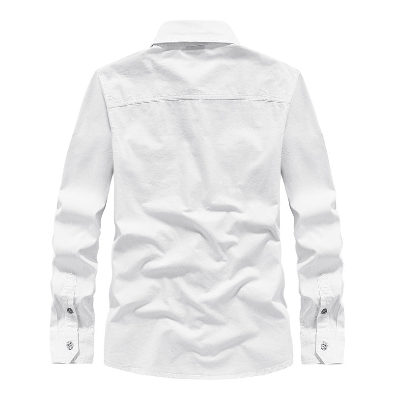 Herren Modische Hemdjacke mit aufgesetzten Taschen Drune