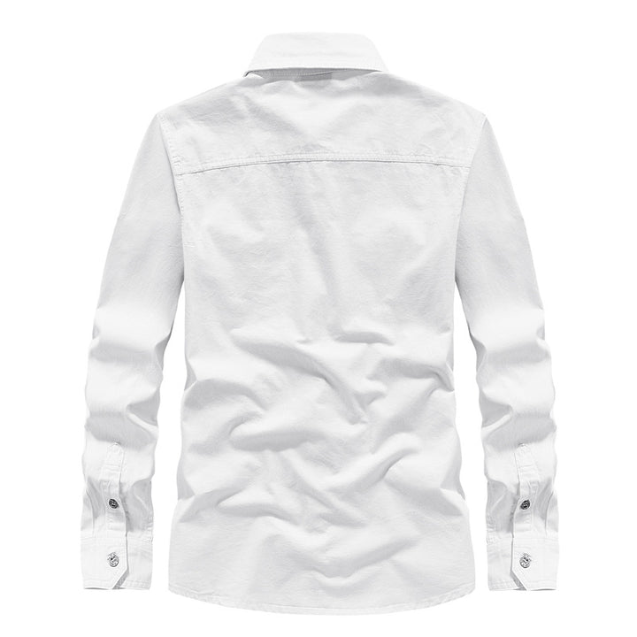 Herren Modische Hemdjacke mit aufgesetzten Taschen Drune