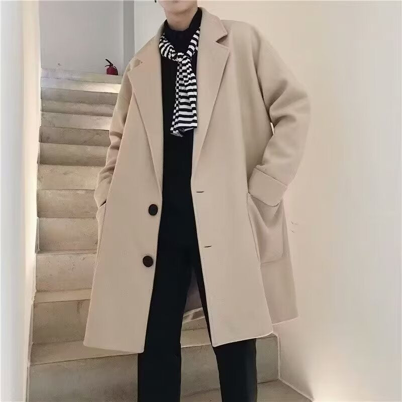Damen Oversized Wollmantel mit eleganten Details und praktischen Taschen Drune