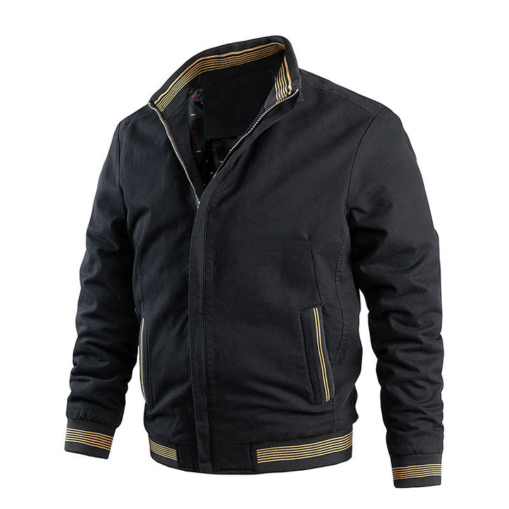 Herren Thermo-Canvas-Blouson mit weichem Teddyfutter und hochschließendem Stehkragen Drune