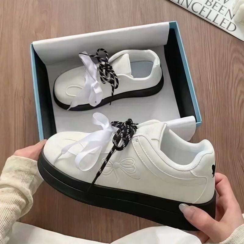 Damen Komfortable Sneakers mit verspieltem Schleifen-Design Drune