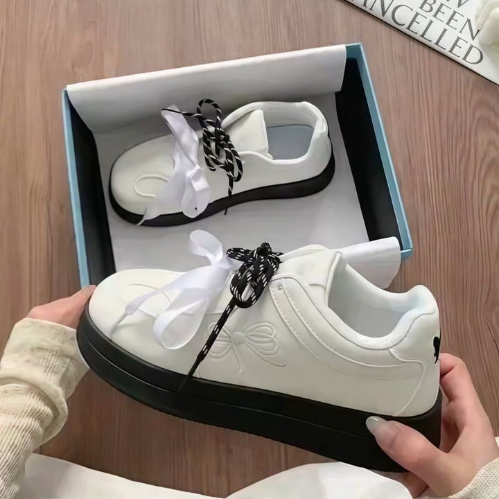Damen Komfortable Sneakers mit verspieltem Schleifen-Design Drune