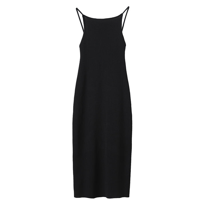 Damen lässiges Maxikleid mit figurbetontem Schnitt und feiner Rippstruktur Drune