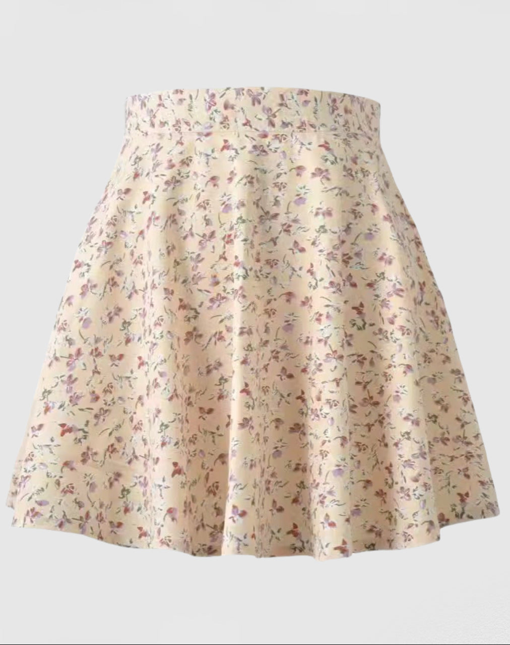 Damen Baumwollrock mit verspieltem Blumenmuster und schwingendem Saum Drune