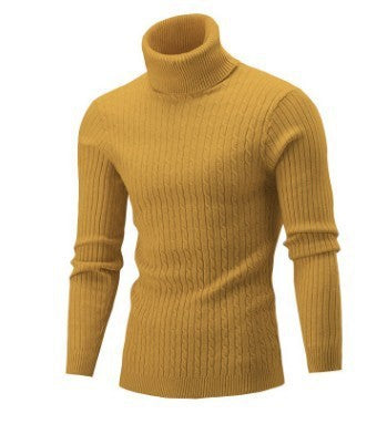 Herren Taillierter Thermo-Rollkragenpullover mit Zopf- und Rippstrickstruktur Drune
