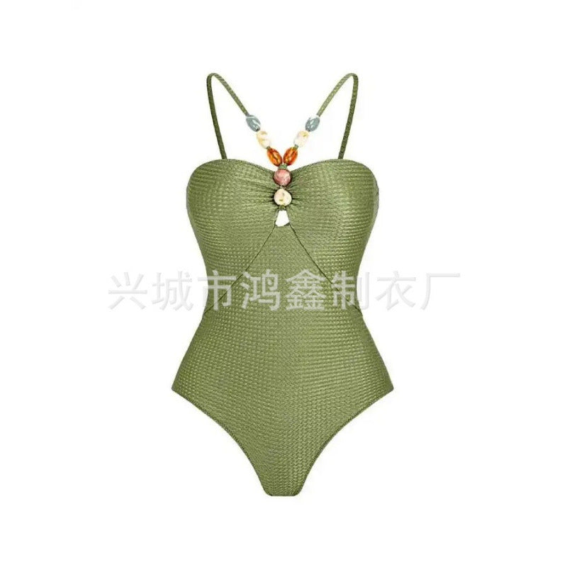 Damen Bandeau-Badeanzug mit asymmetrischem Rock Drune