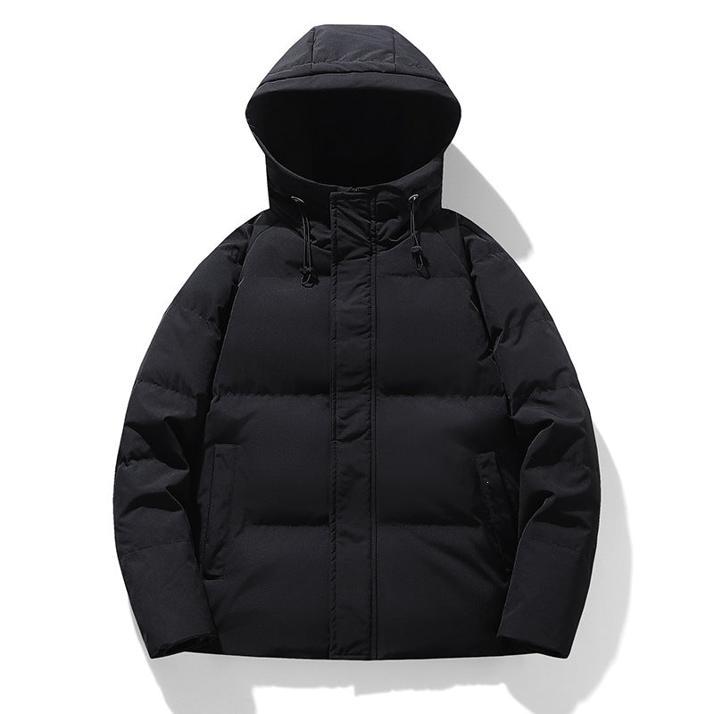 Herren Wattierte Kapuzen-Übergangsjacke mit Thermofüllung und hohem Stehkragen Drune