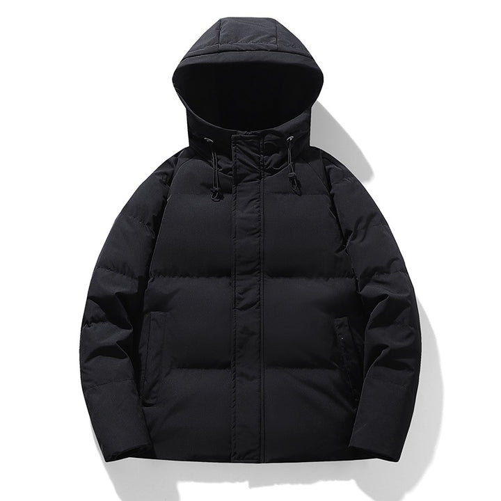 Herren Wattierte Kapuzen-Übergangsjacke mit Thermofüllung und hohem Stehkragen Drune
