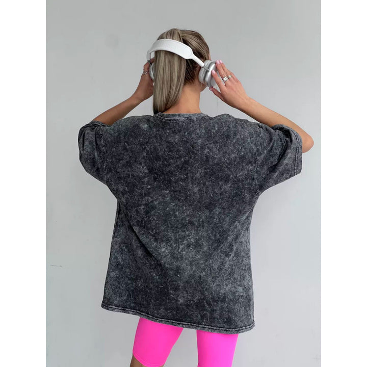 Damen oversized T-Shirt im stylischen Vintage-Look mit Barbie-Design Drune