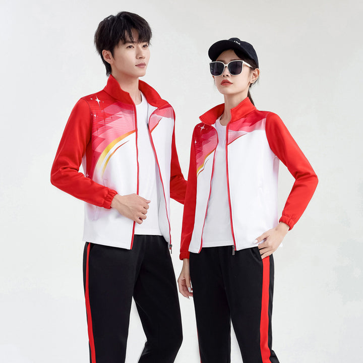 Unisex Performance-Trainingsanzug im Team-Look mit Stehkragen Drune