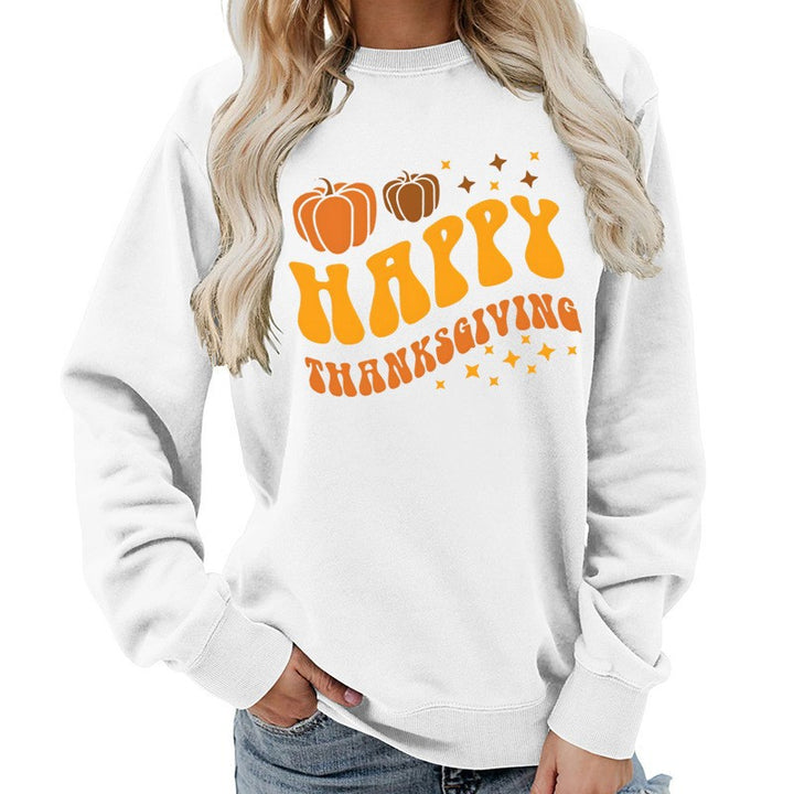 Damen Sweater mit festlichem Pumpkin-Motiv und gemütlicher Passform Drune