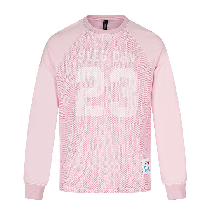Herren Sportives Mesh-Layer Rundhals‑Sweatshirt mit Raglanärmeln und Front‑Print Drune