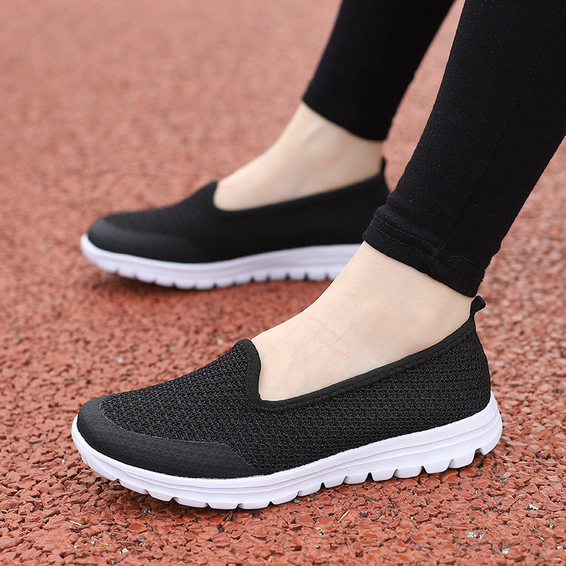 Damen nan ergonomisch geformte Komfort-Slipper mit atmungsaktivem Netzgewebe-Obermaterial und gedämpfter Laufsohle Drune