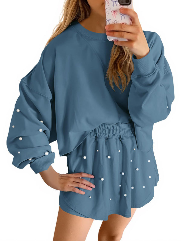 Damen Sportliches Sweatshirt- und Rock-Set Drune