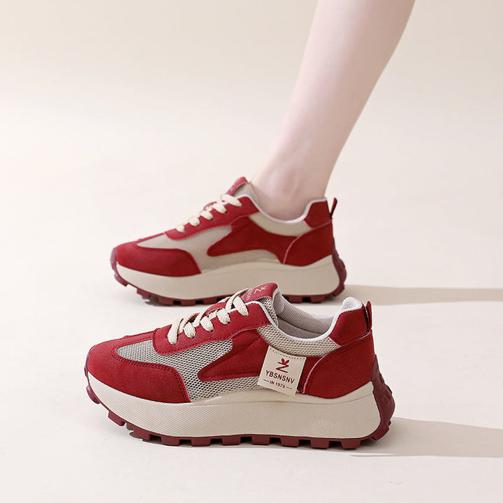 Damen Sportliche Sneaker mit atmungsaktiven Mesh-Einsätzen und dämpfender Sohle Drune