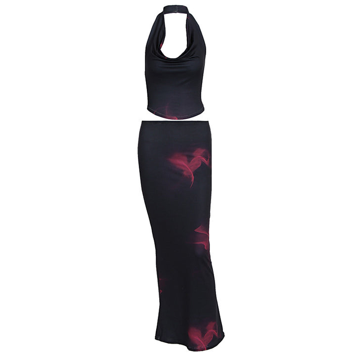 Damen elegantes Maxikleid mit schulterfreiem Design und fließendem Saum Drune