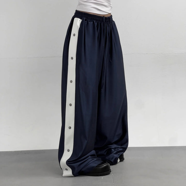 Damen Sportliche Freizeithose mit Druckknopfverschluss Drune