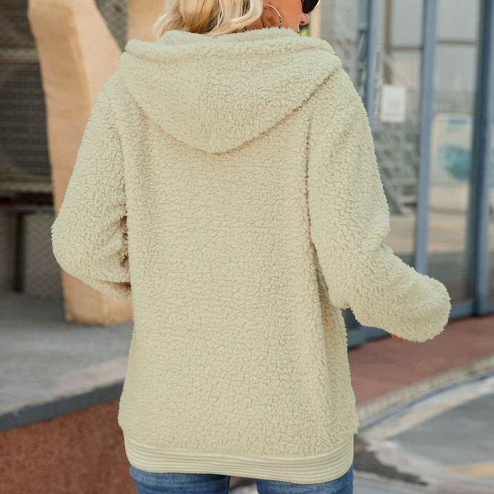 Damen Flauschige Kapuzenjacke mit praktischen Taschen und modernem Schnitt Drune