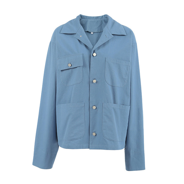 Damen Oversized Jeansjacke mit aufgesetzten Taschen und modernem Schnitt Drune