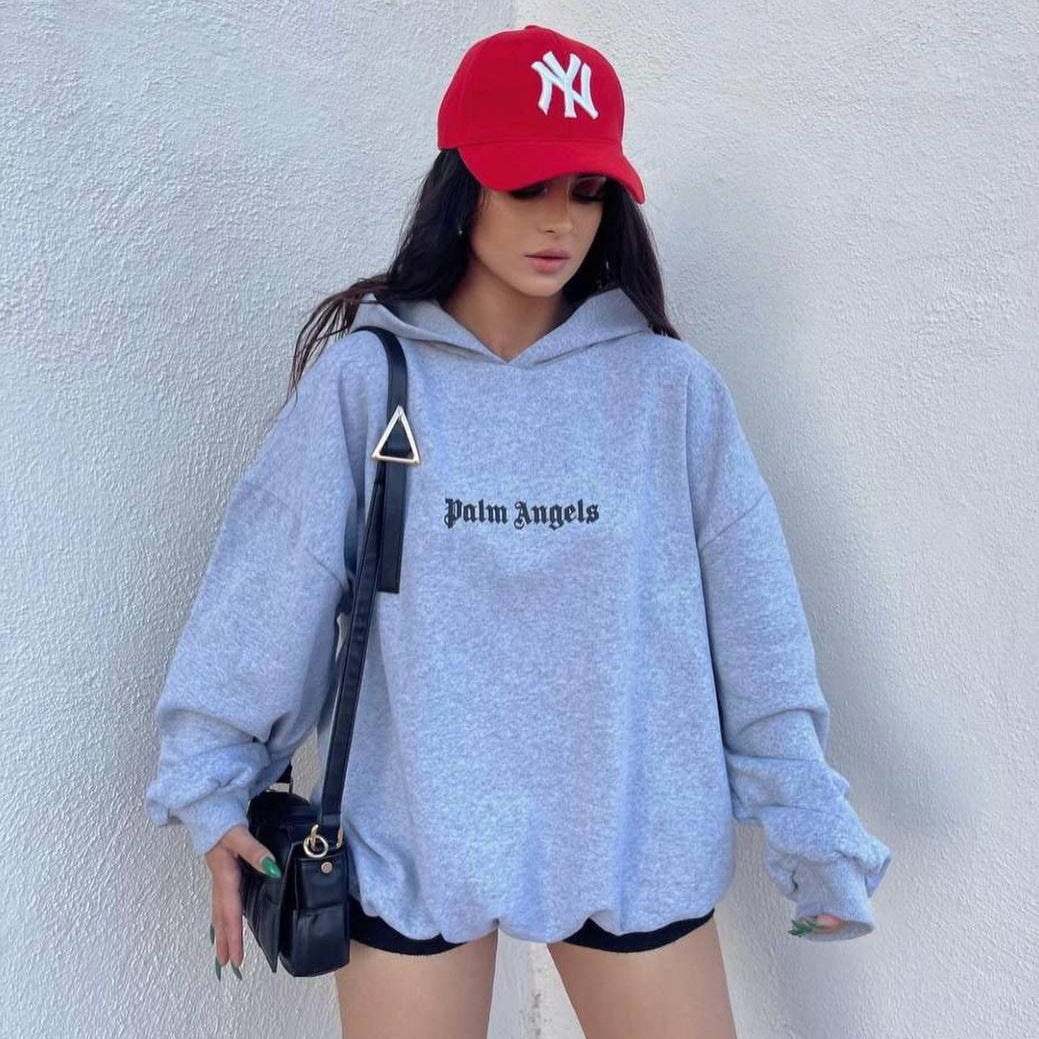 Damen Oversized Hoodie mit Kängurutasche Drune