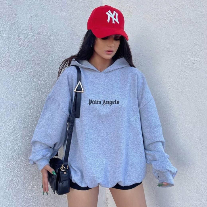 Damen Oversized Hoodie mit Kängurutasche Drune
