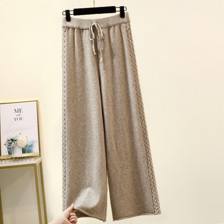 Damen Hochwertige weite Strickhose Drune