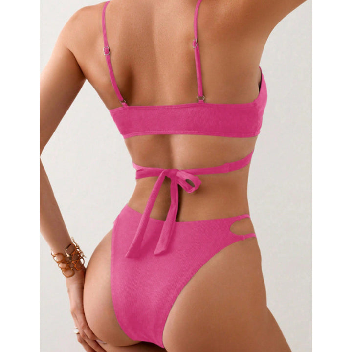 Damen Triangel-Bikini mit raffiniertem Wickeldesign und modischen Cut-Out-Details Drune