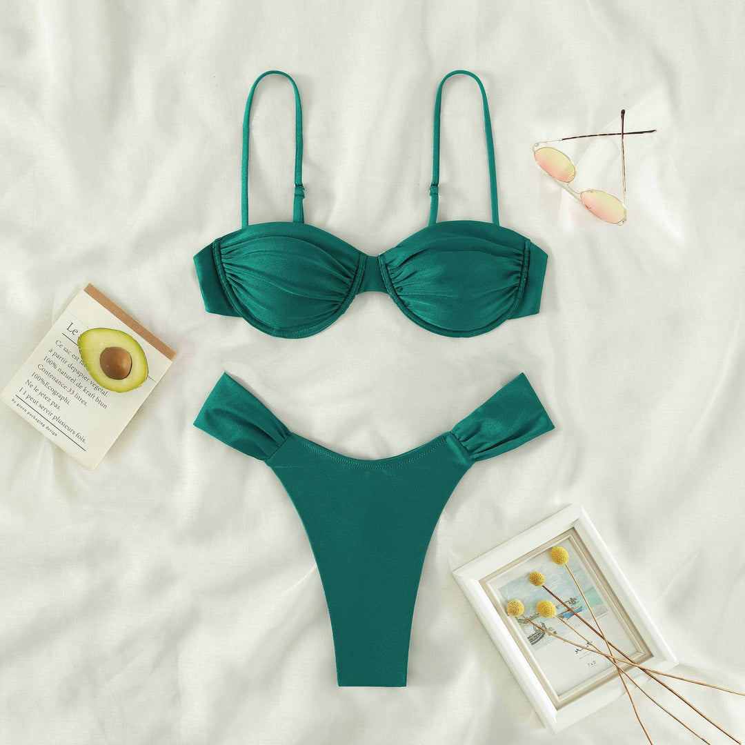 Damen Push-Up Bikini mit trendigem Bandeau-Design Drune