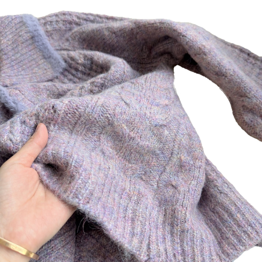 Damen Gemütlicher Strickcardigan mit hoher Knopfleiste Drune