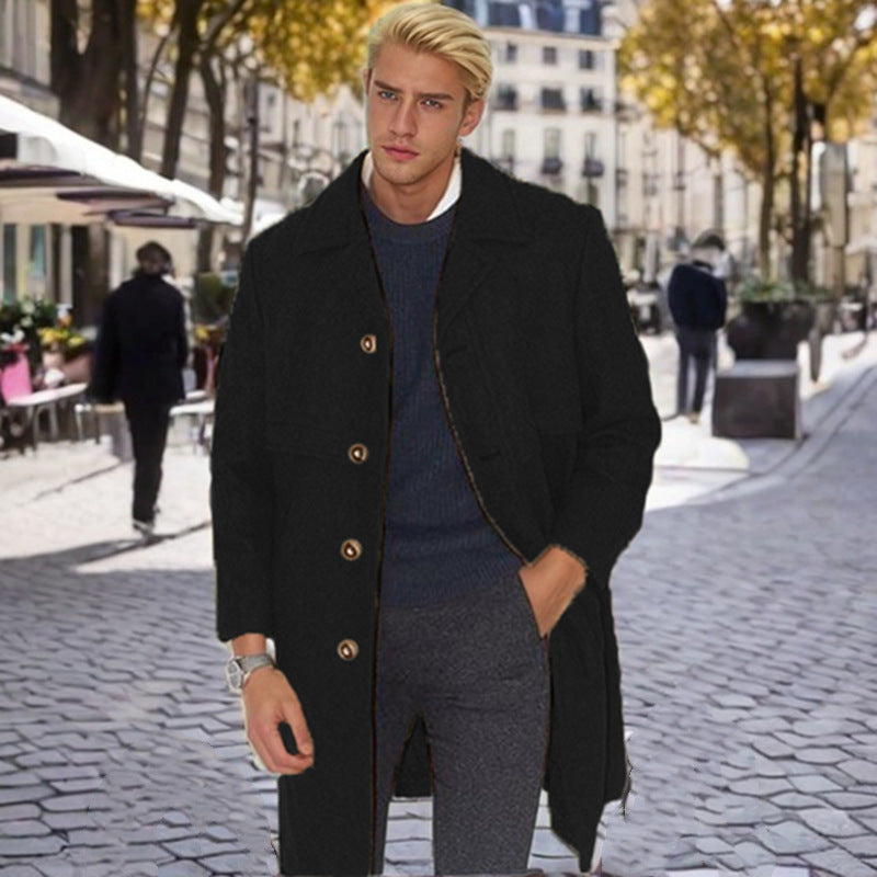 Herren eleganter Wollmantel Drune
